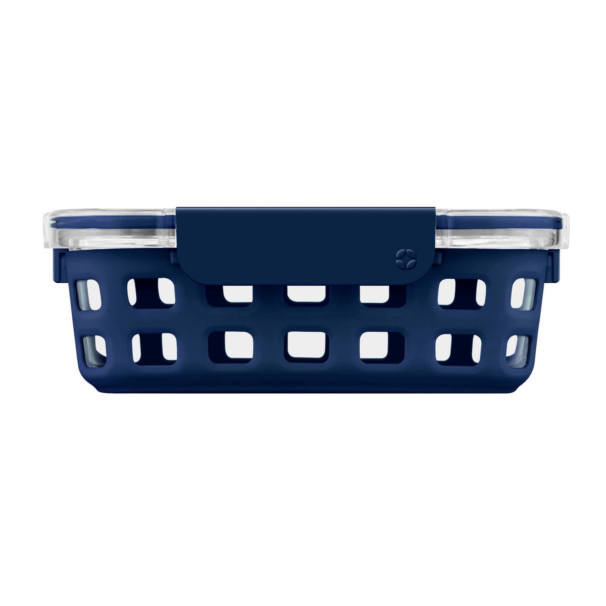 15b4211b4037c00c688fbabb7a142ade9ff3a9a6b7dd662dad63a29ce142f41a.jpg Ello 3.4 Cup Glass Food Storage Container Navy | Target - Image 1