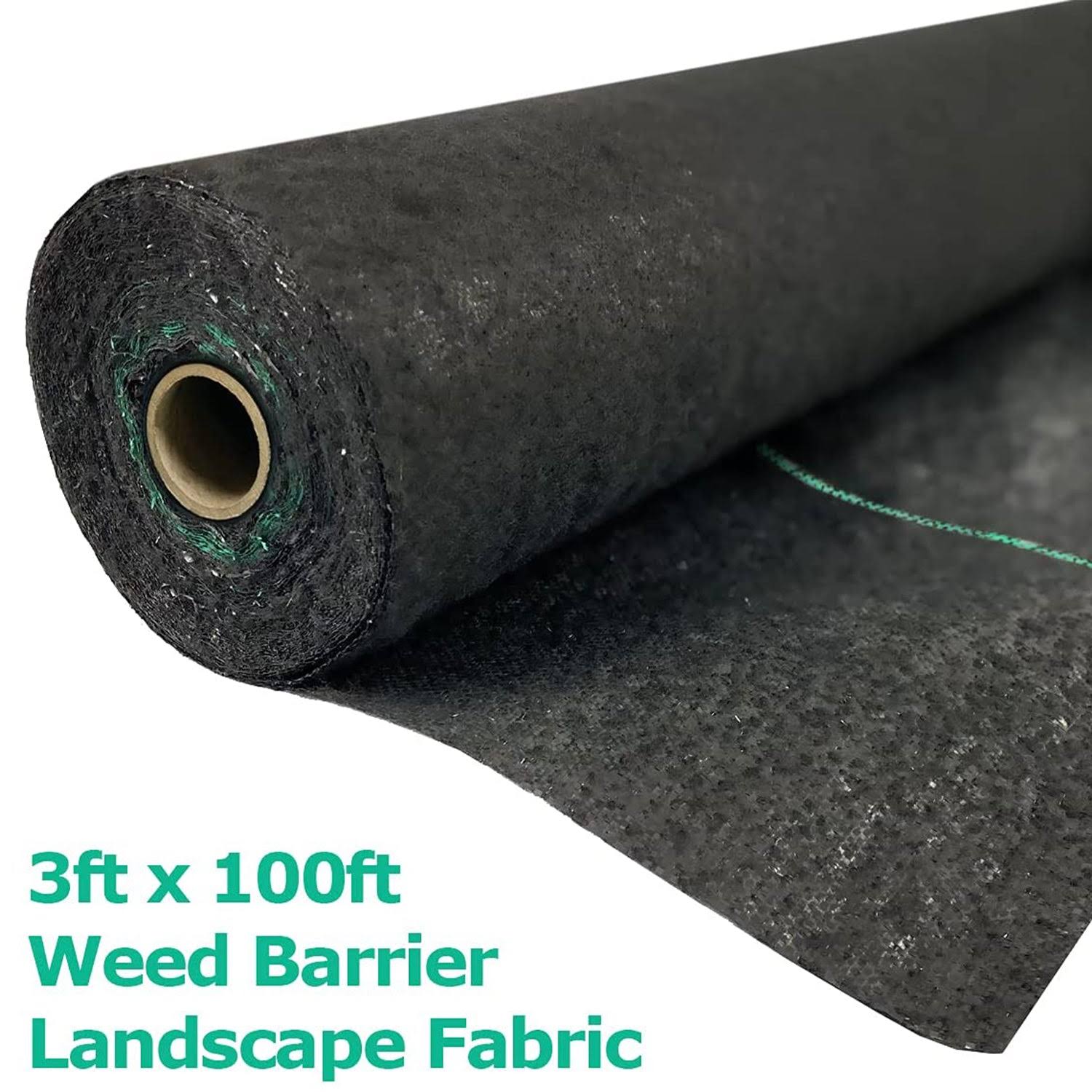 15e06ec976f28fd63e85408c92958daa07a57b9fad156bcce166513b33d129f8.jpg Ashman Landscape Fabric Weed Blocking Mat 3' x 100', Heavy-Duty Weed Barrier Protection for Gardens and Landscaping - Image 1