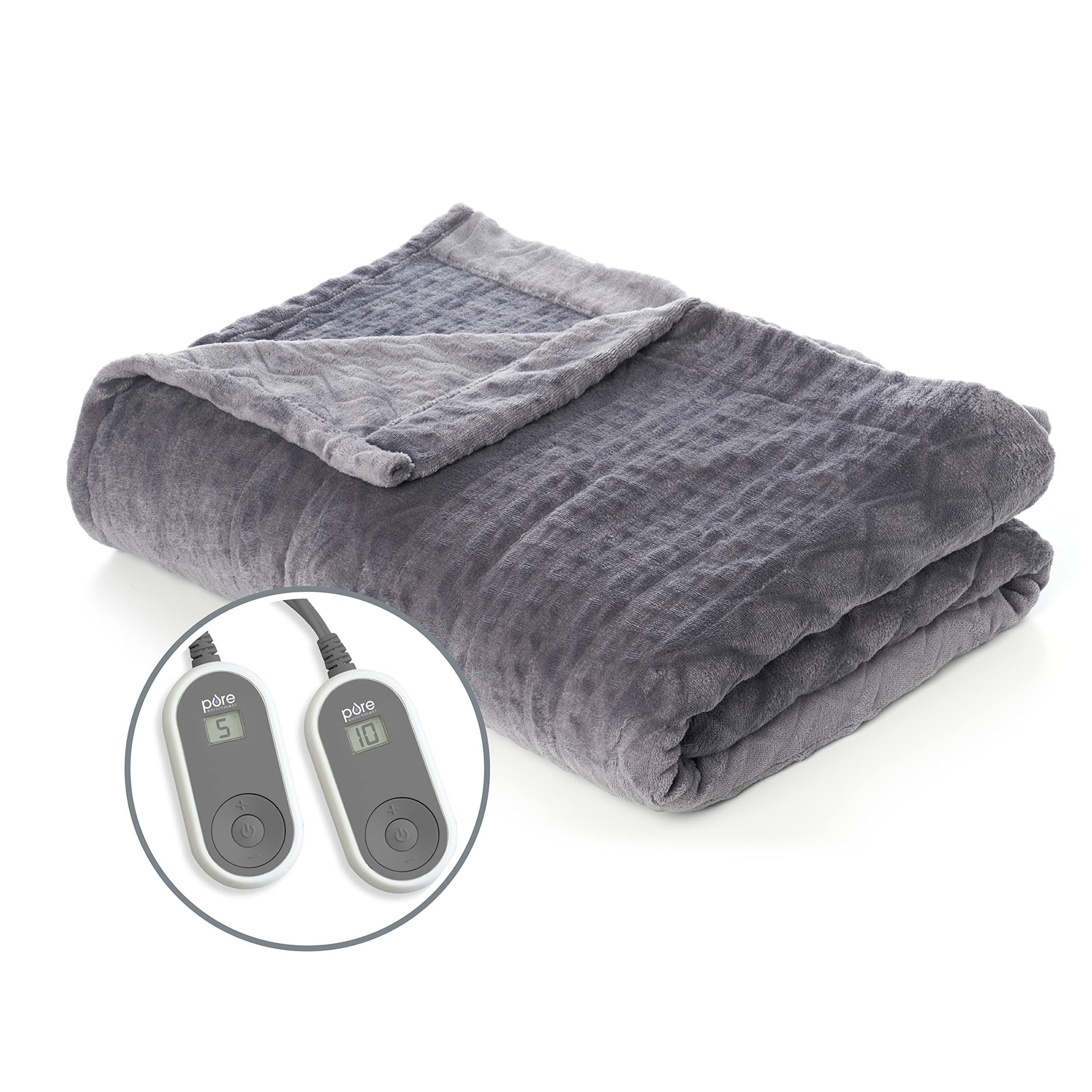 1608e93986c5587e3892cc8e4760c2889e9b412257a9d8d2cdf25a527bcb33cb.jpg PureRelief Radiance Deluxe Heated Blanket | Pure Enrichment King - Image 1