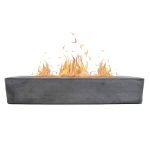 Roundfire Large Rectangle Tabletop Fire Pit - Portable Bioethanol Fireplace for Indoor & Garden (Classic Finish)
