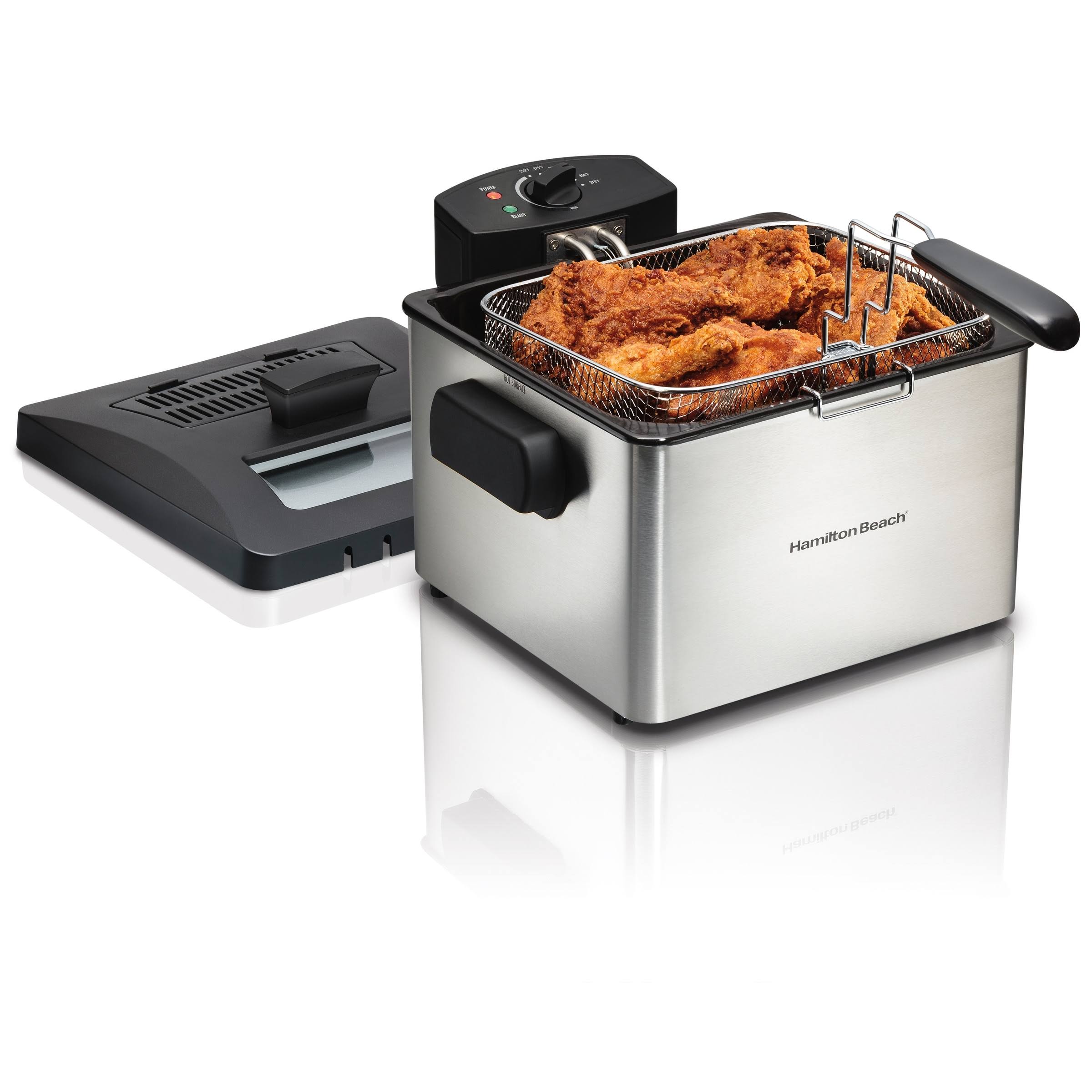 16a0a7fcc7ca613facad5c7182edd2a7e841ffc090e6ecd0133b66d4820de257.jpg Hamilton Beach Professional-Style Deep Fryer - Image 1