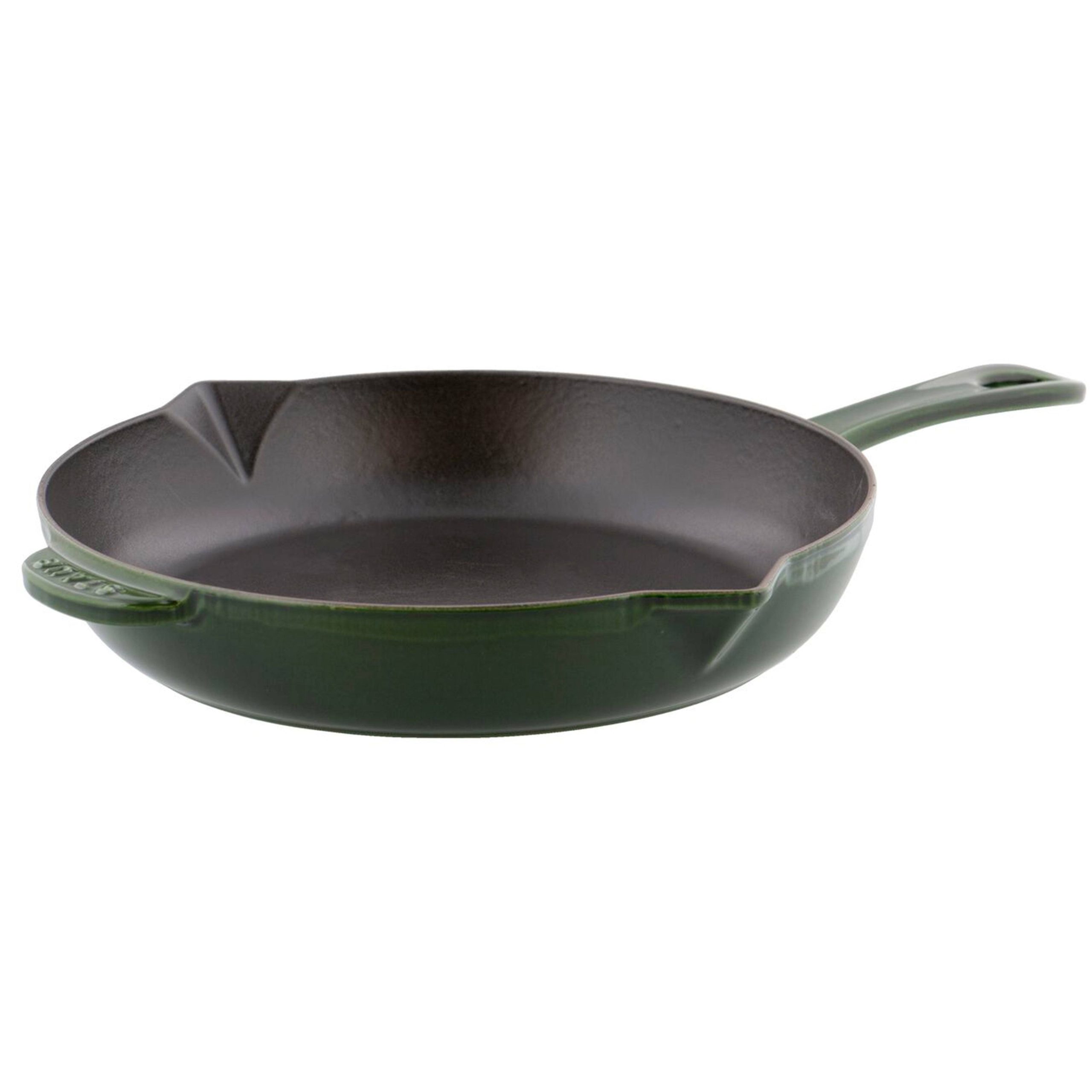 16a1876b0bad010f37d5f269a6d45e8654a4dbad0f973dd0d590150e5de85ac7.jpg Staub Cast Iron Fry Pan 10-in Basil - Image 1