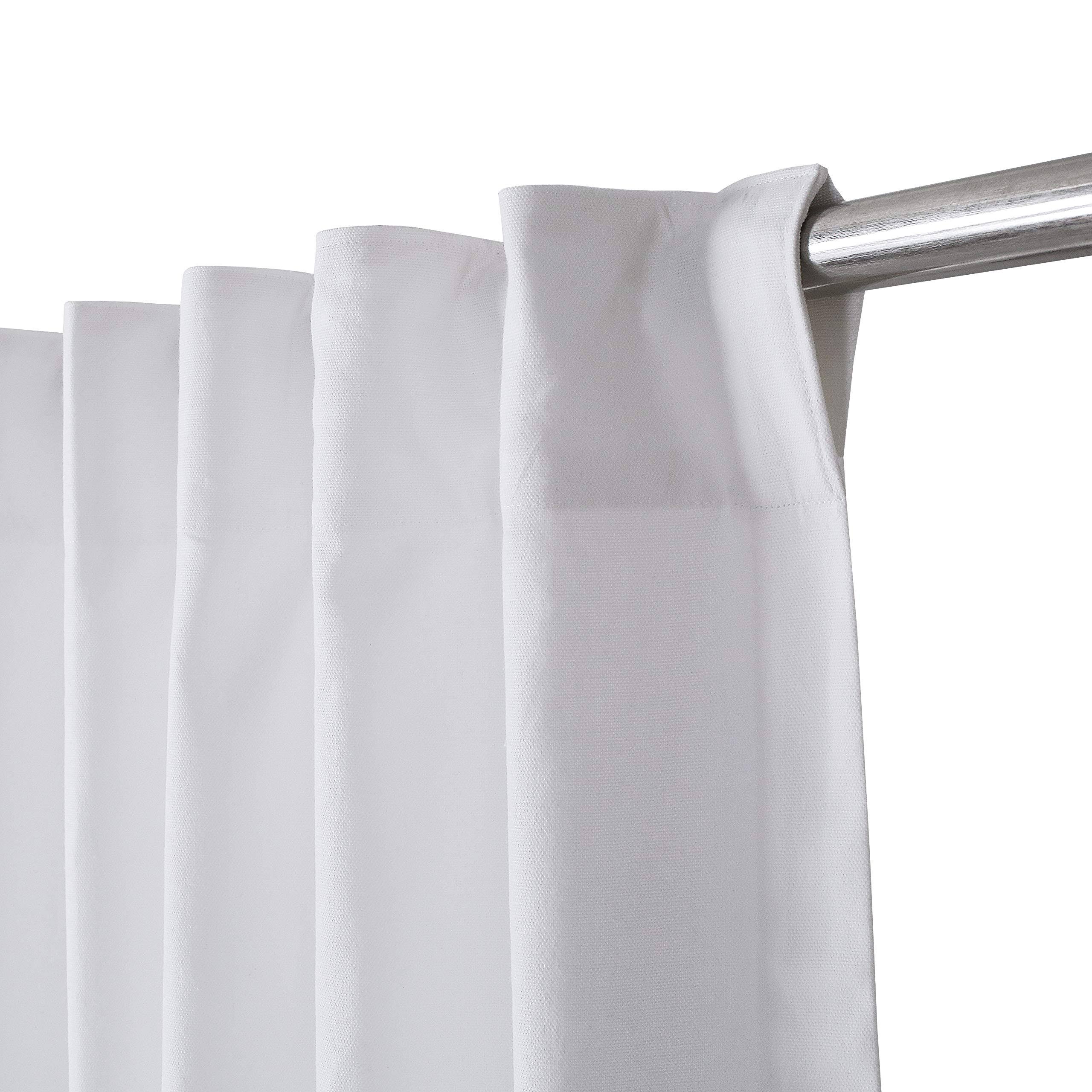 16c1e17390593cfb775d06f37c83b8ff57ea8f5909c94ea435268992d72fee05.jpg Bedding Craft White Cotton Curtains for Window Bedroom Drapes and Home - Image 1