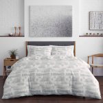 City Scene Aria Duvet Cover Set, Grey, Full/Queen