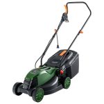 10 Amp 13 inch Electric Corded Lawn Mower with Collection Box-Black & Green