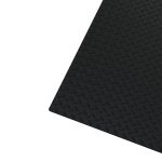 WorkForce Black 24 in. x 8 ft. Vinyl Diamond Plate Commercial Grade Matting