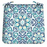 Mainstays 15.5" x 17" Decorative Outdoor Seat Pad, Glacier