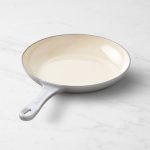 Le Creuset Enameled Cast Iron Shallow Fry Pan, 9 3/4", French Grey | Williams Sonoma