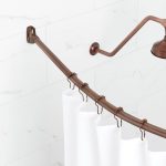 48" Brass Curved Shower Curtain Rod Signature Hardware Finish: Oil Rubbed Bronze