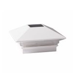 Deckorators 4-in x 4-in White Solar LED Plastic Deck Post Cap 282770