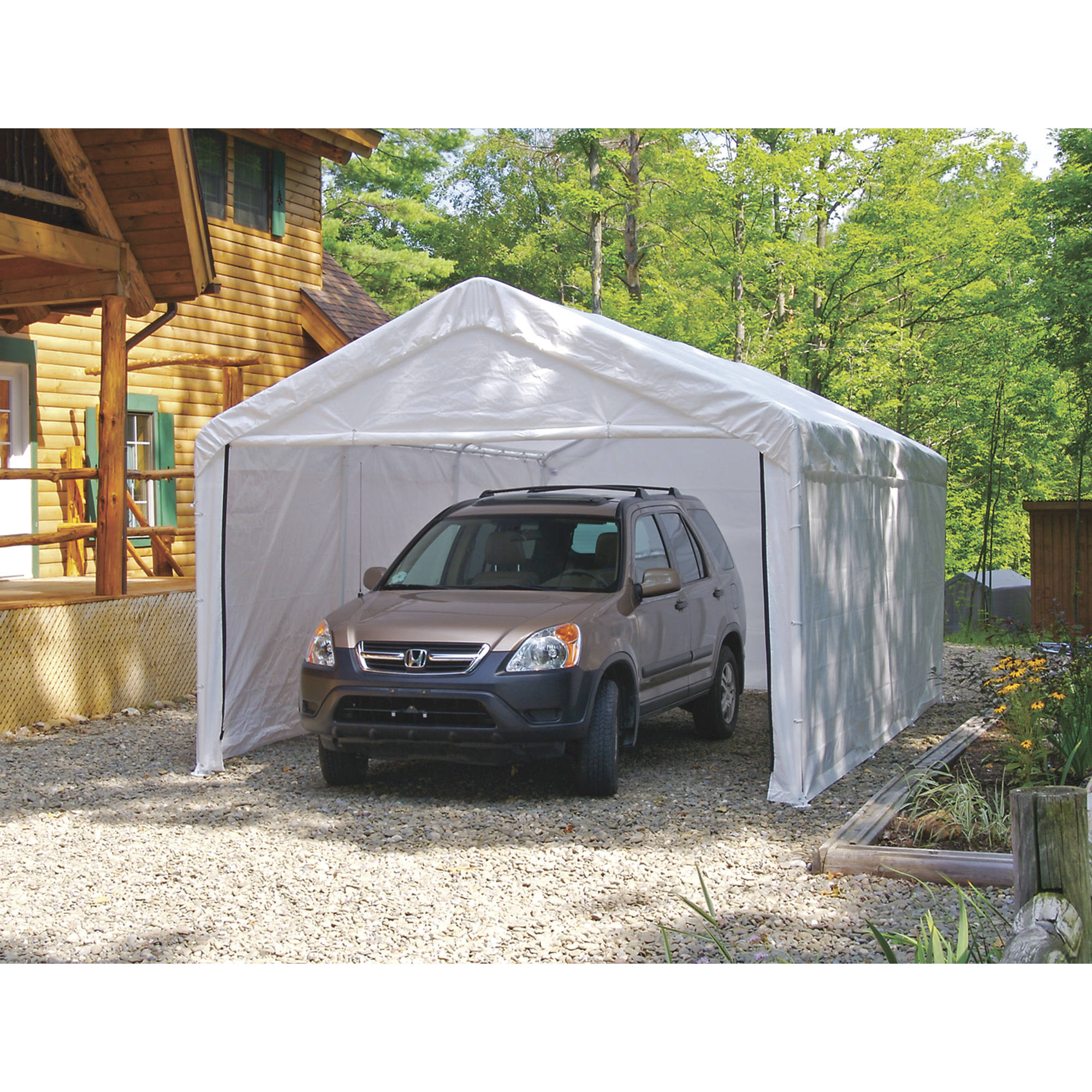 17599a8a5dcf05199c13534e76704614a9b51a1b2bf1cd043386356802c6a73d.jpg ShelterLogic Supermax White Canopy Enclosure Kit 10 ft. x 20 ft. - Image 1