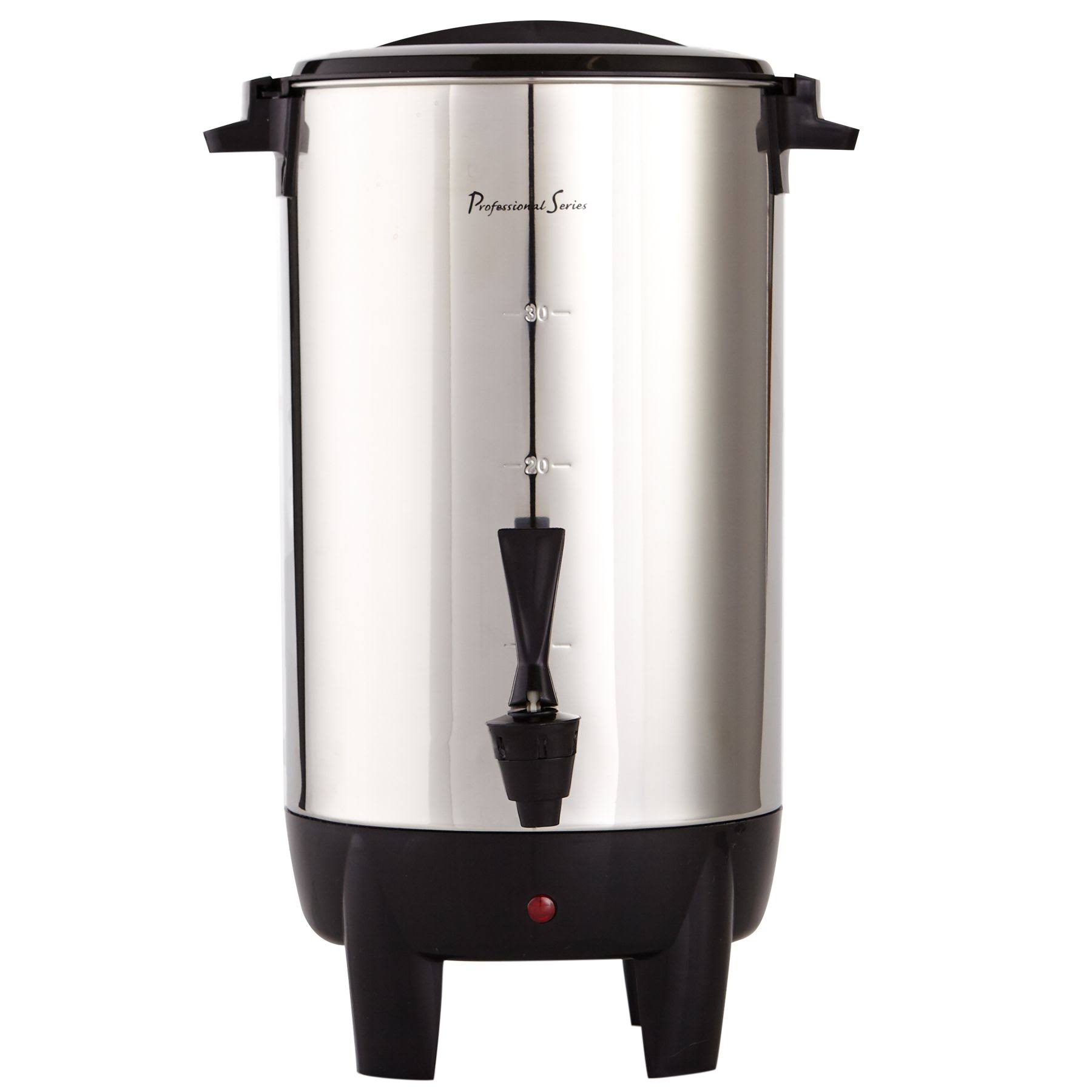 17672149e18e778a7ec629a15832ddbb3e5042cd4d154794b6407ccbfafe839f.jpg Stainless Steel 30-Cup Coffee Urn - Image 1
