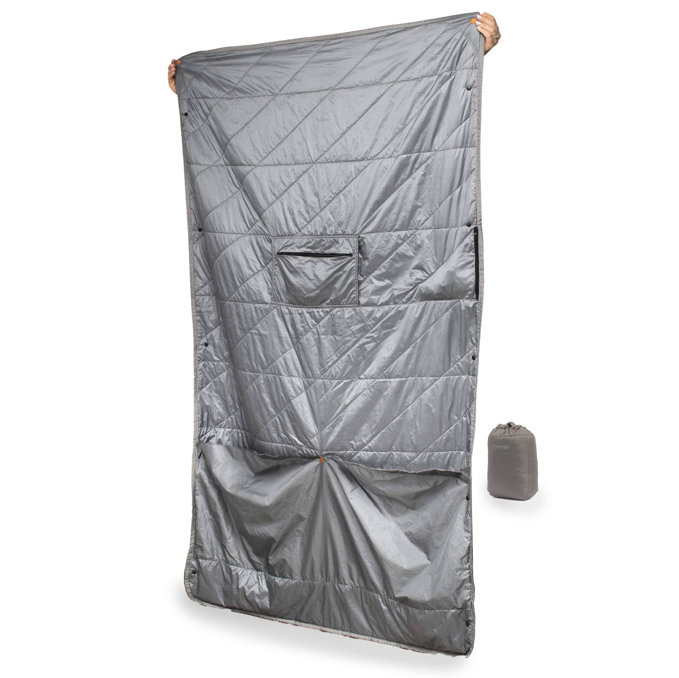 177772f60182b1047971f3830e577d46cd2a4eb7a18dea3b3c3164c8a17dee79.jpg Layover Travel Blanket | Gray | Gravel - Image 1