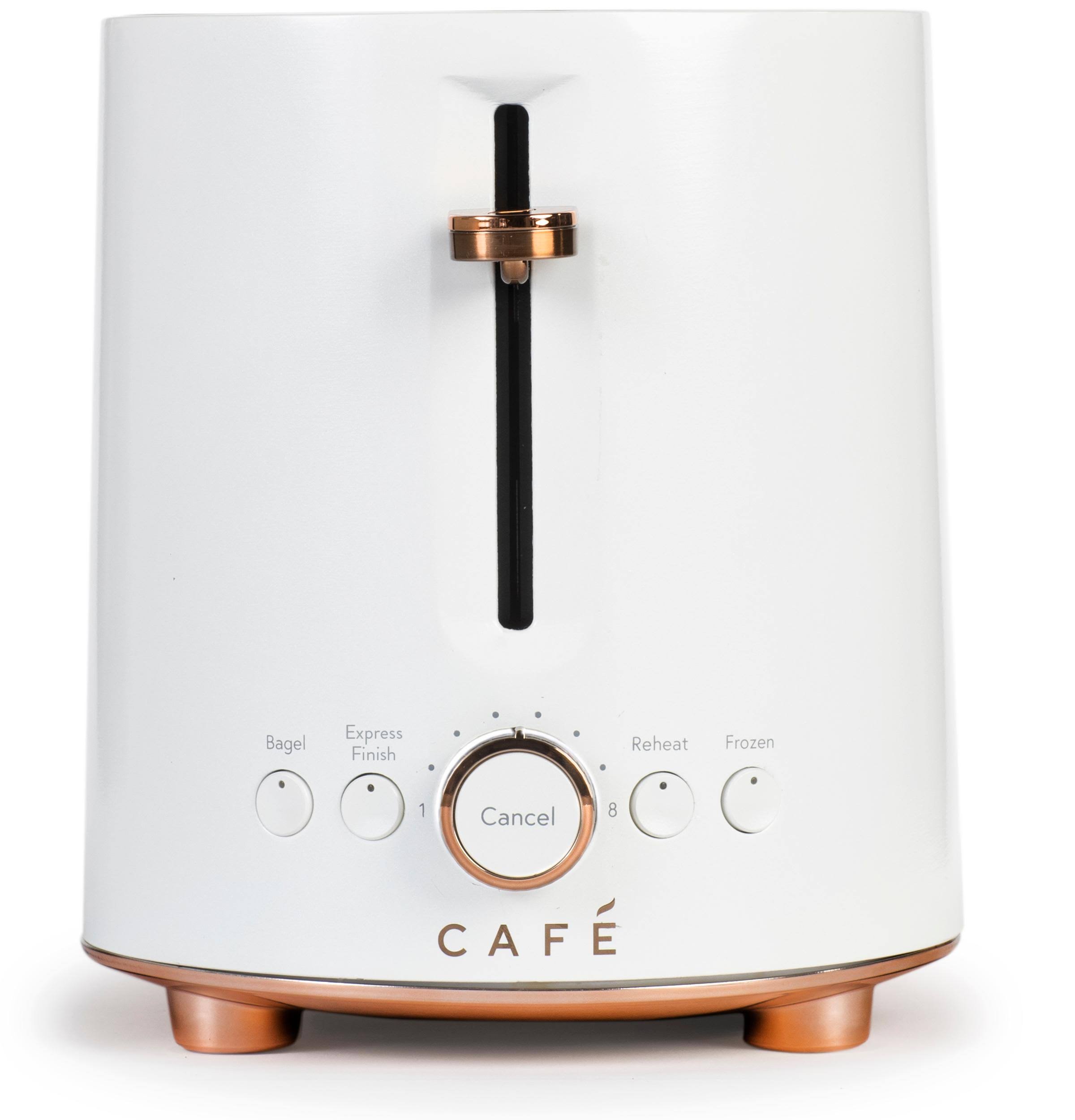 177ec4f425c0ad177d52e8d668428bf90c698f92c37975ca9bc06344ecb7899f.jpg Cafe Express Finish Matte White 2-Slice Toaster - Image 1