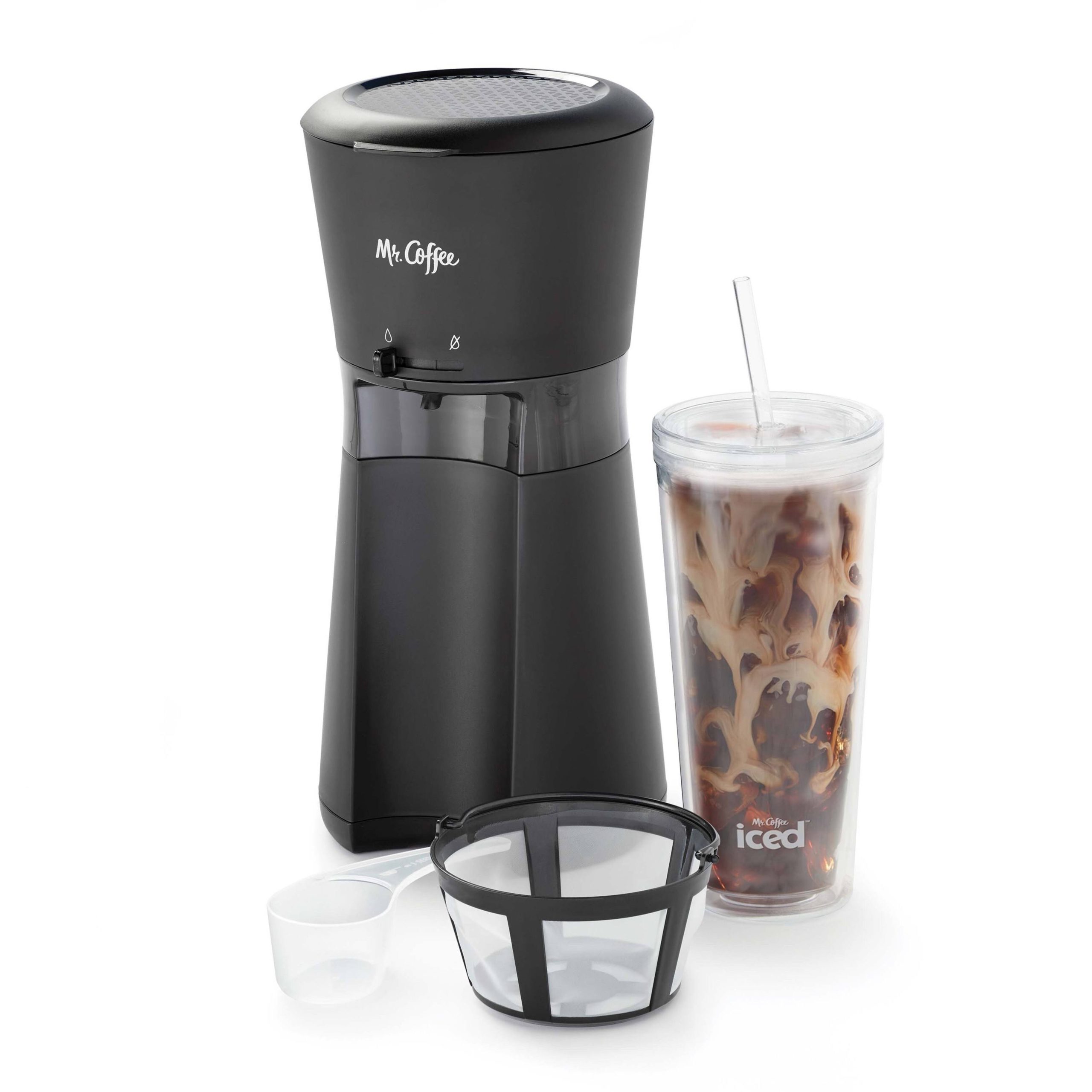 17a45cb2fc48bbba01b9c4e5f369166ebf97707bf1b70781ca6cf540a0b87106.jpg Mr. Coffee Iced Coffee Maker with Reusable Tumbler and Coffee Filter - Black - Image 1