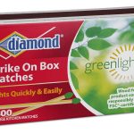 Diamond Greenlight Matches, Strike On Box, Kitchen, Large - 300 matches