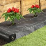 Agfabric Landscape Easy-Plant Weed Block Mulch Outdoor Garden Weed Rugs Weed Barrier Fabric with Planting Hole, Garden Mat