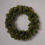 20" Pre-Lit Pine Artificial Christmas Wreath Clear Lights - Wondershop