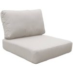 TK Classics Covers for Low-Back Chair Cushions 6 Inches Thick in Beige