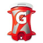 Gatorade Beverage Cooler with Cup Dispenser 10 Gal Orange/White
