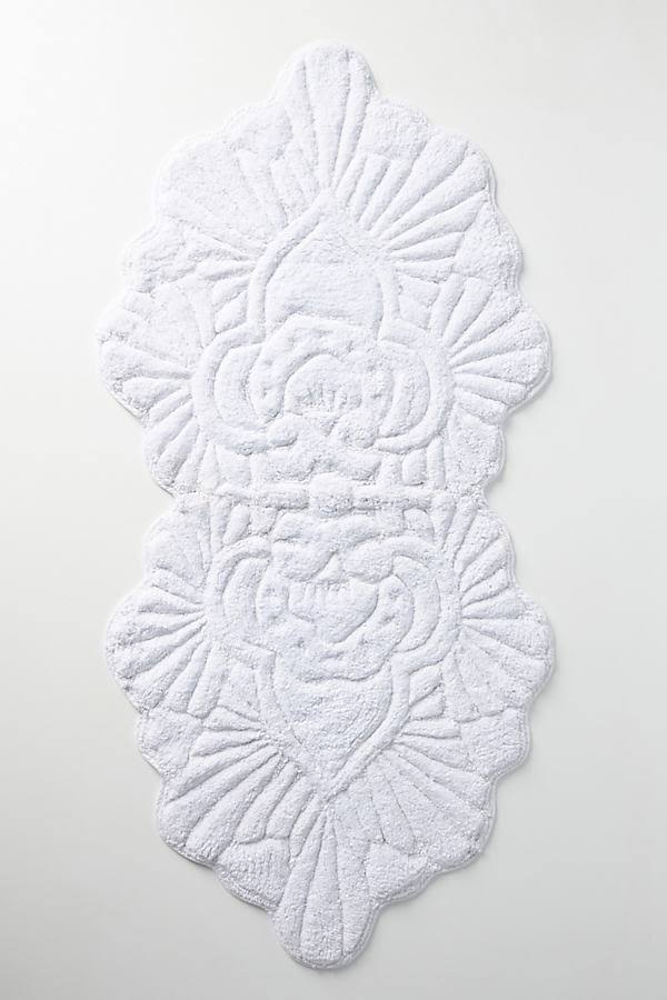 1819ff4ce7f13d8fe88ab132e3715eb4f4a3a19aa0ce76dda5345427437ba394.jpg Riviera Bath Mat by Anthropologie in White, Cotton - Image 1