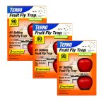 Terro T2503-3 Ready-to-Use Indoor Fruit Fly Trap with Built in Window - 6 Traps + 270 Day Lure Supply