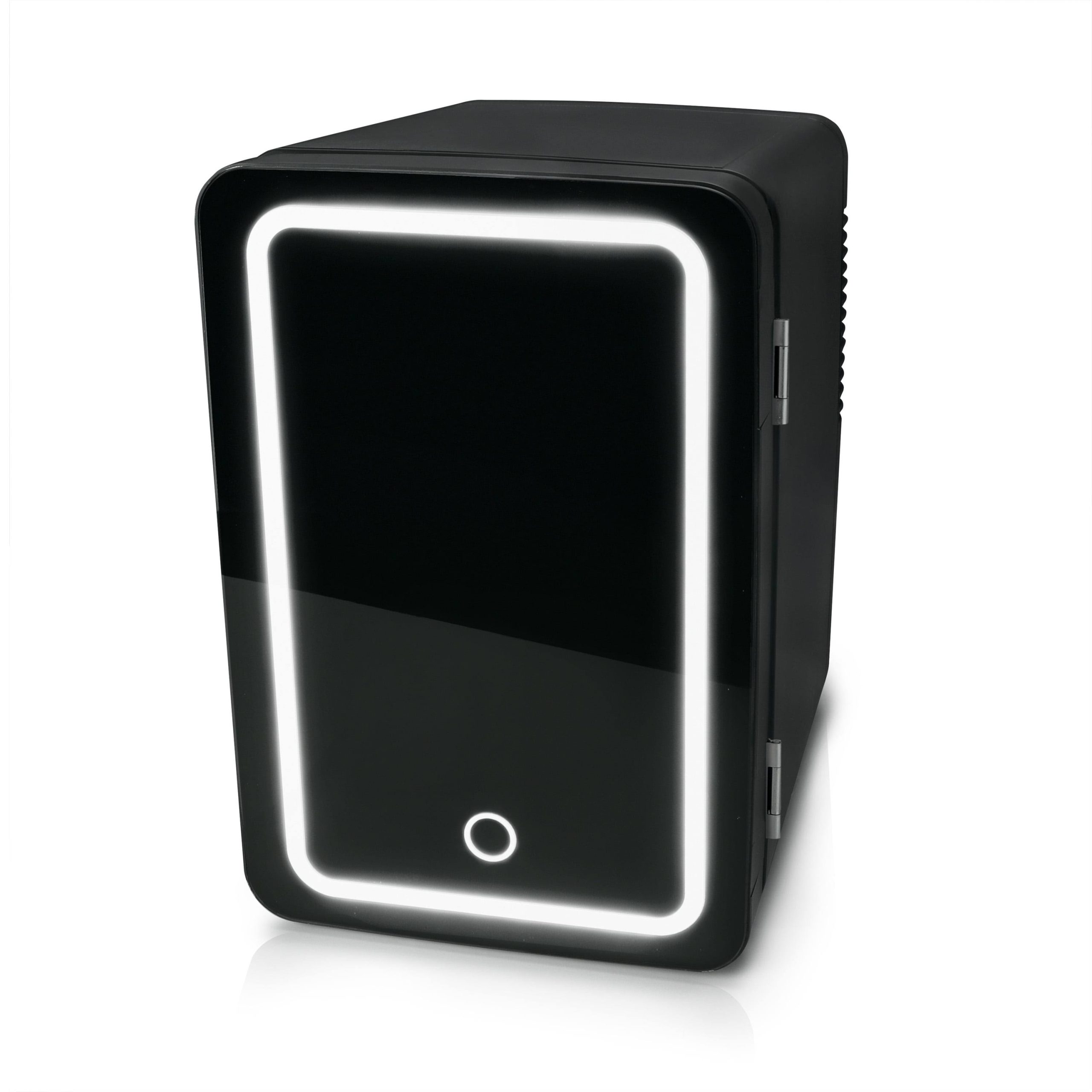 1823ee081d892de7557874c23321773e2d1302ad7432780f729c53e3bb249739.jpg Personal Chiller LED Lighted Mini Fridge with Glass Door, Black - Image 1