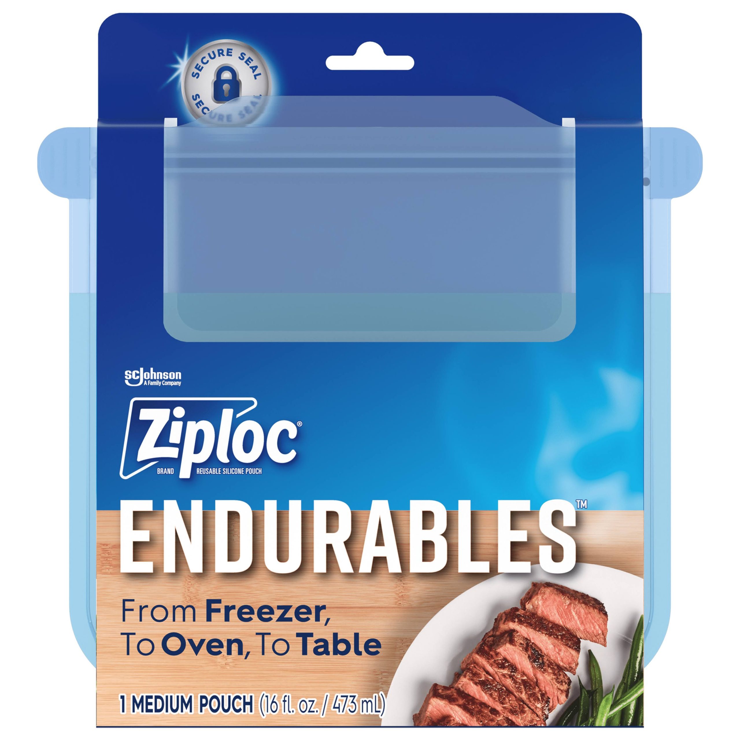 1845dc023763b40f90bbf92344738c02c2aa1155b719dd896f508f49e628e3e7.jpg Ziploc Endurables Pouch, Medium, 16 Ounce - Image 1