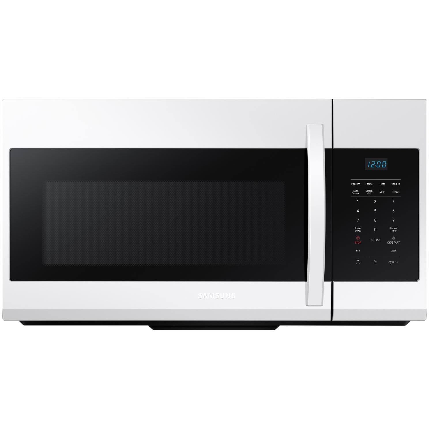 18596b3ad86b04928a6555c18ba90fffa6a4e7df680b7970a826a9333161fdbe.jpg Samsung 1.7 Cu. ft. White Over The Range Microwave-ME17R7021EW - Image 1