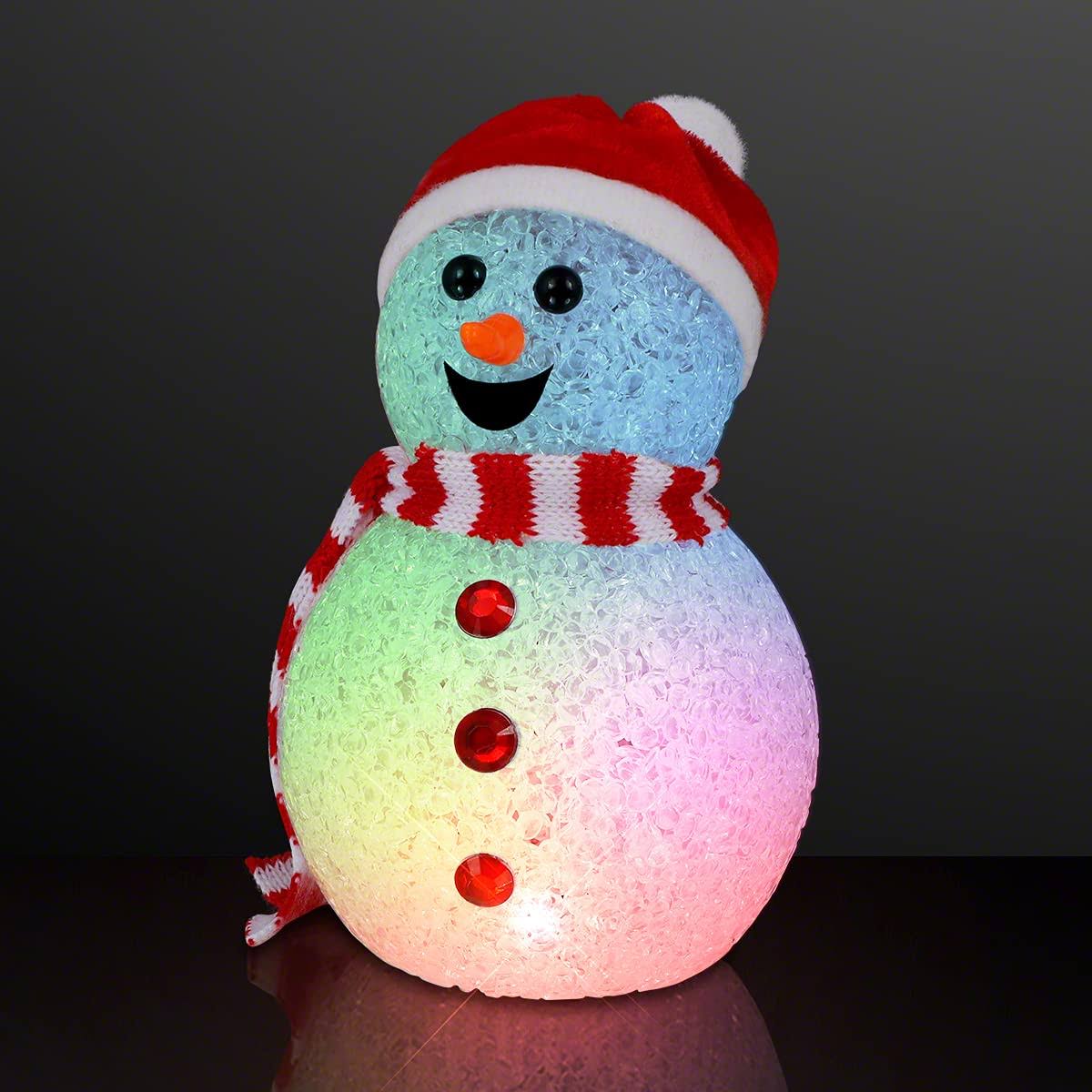 188f157fa0f522dd7a8a2c5fd982b600d2e199500175619f54929fe0b9d29fc6.jpg FlashingBlinkyLights Color Changing LED Snowman Light Up Decoration - Image 1