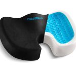 Cloudbliss Gel Seat Cushion - Ergonomic Memory Foam Cushion for Office Chair - Coccyx,Tailbone,Sciatica & Back Pain Relief - Desk Chair Cushion F