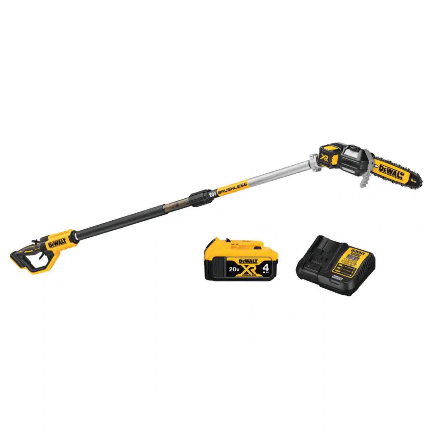 18af3e92d4dc0465ce288f33833209f6779c7bbf34a9310e263b9270671c6a44.jpg DEWALT 20V MAX XR Cordless Pole Saw Kit - Image 1