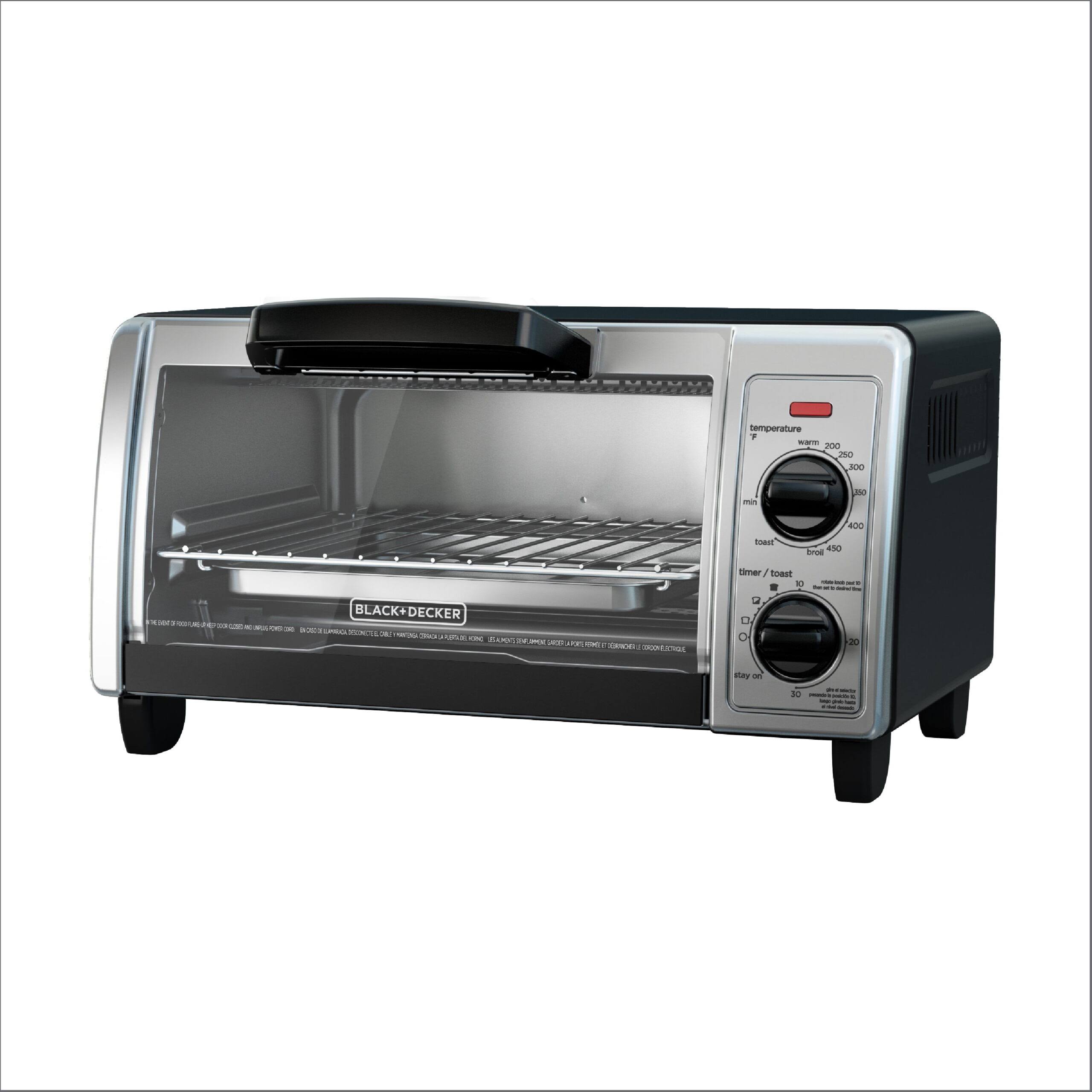 18c36ec5ad8fc81e29b259308011bc27861b3aadfe80e4b2c096990bc4510a64.jpg Black & Decker 4 Slice Toaster Oven TO1705SB - Image 1