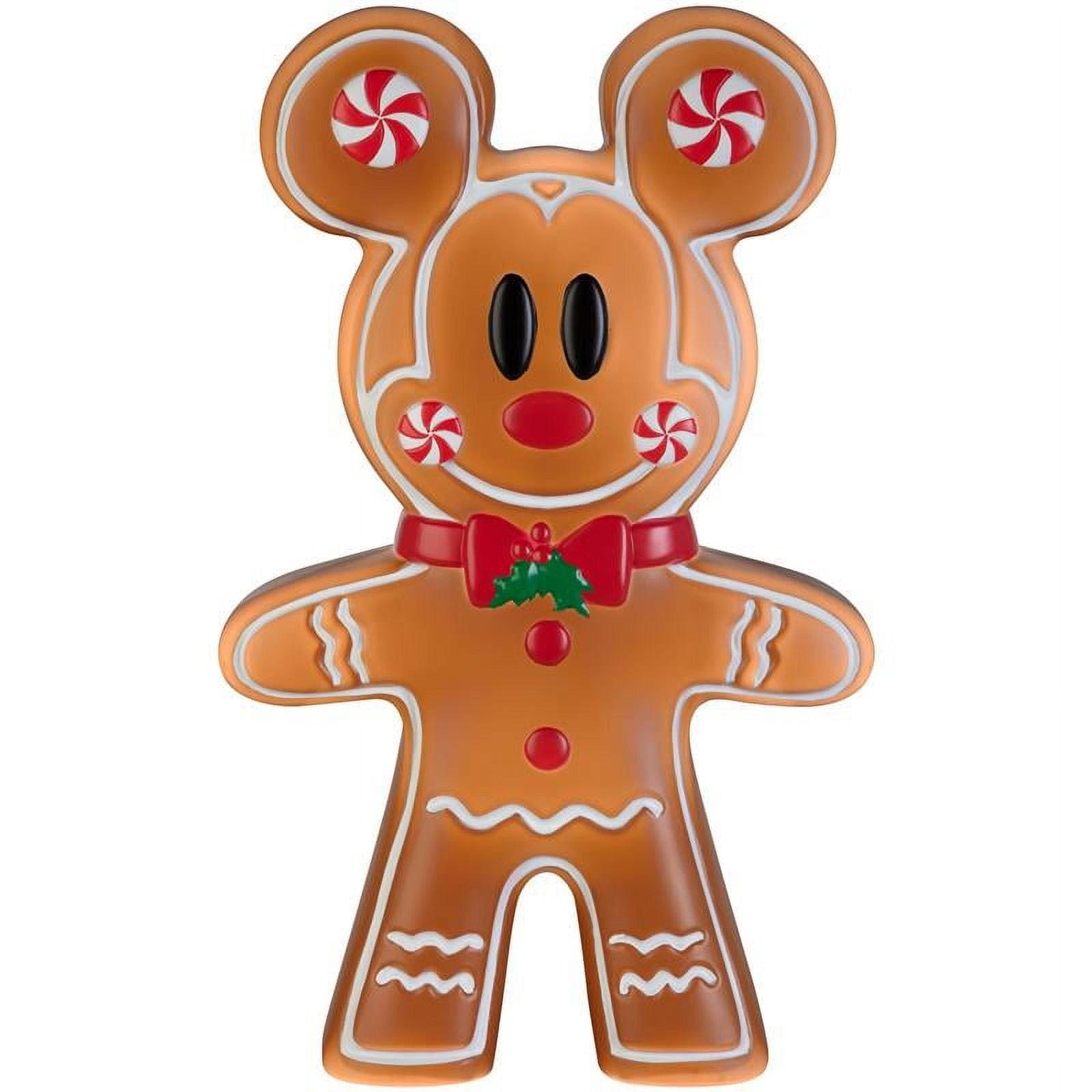 18e74b101e9719378e7e740f2bc60ec9738b8119f0dd6f01aedbd11550cc87dd.jpg 24 inch LED Lighted Gingerbread Mickey Mouse Blow Mold Outdoor Christmas dcor Disney - Image 1