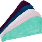 Set of 5 Solid 100% Cotton Turbie Twist Hair Towels ,Fashion