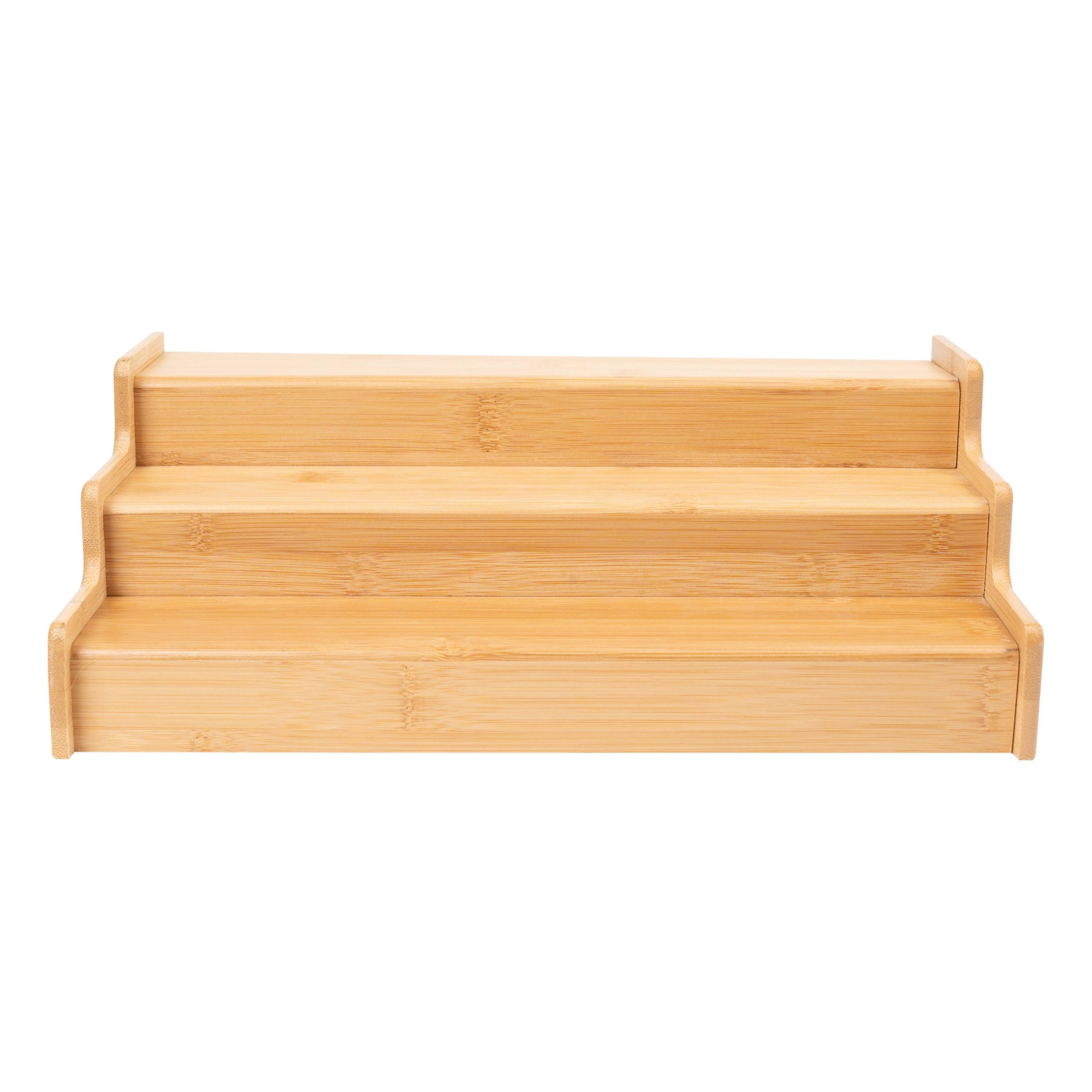 18f1aba82a46634e15a15e026838f26f6b5b61a145e961ac1c5007dca50bae76.jpg Better Homes & Gardens Kitchen Natural Bamboo Organizers Expandable Spice Rack, 3-Tier, 12.91-22.4x7.67x4.4 in - Image 1