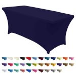 ABCCANOPY Spandex Tablecloths for 4 ft Home Rectangular Table Fitted Stretch Table Cover Polyester Tablecover Lash Bed Cover