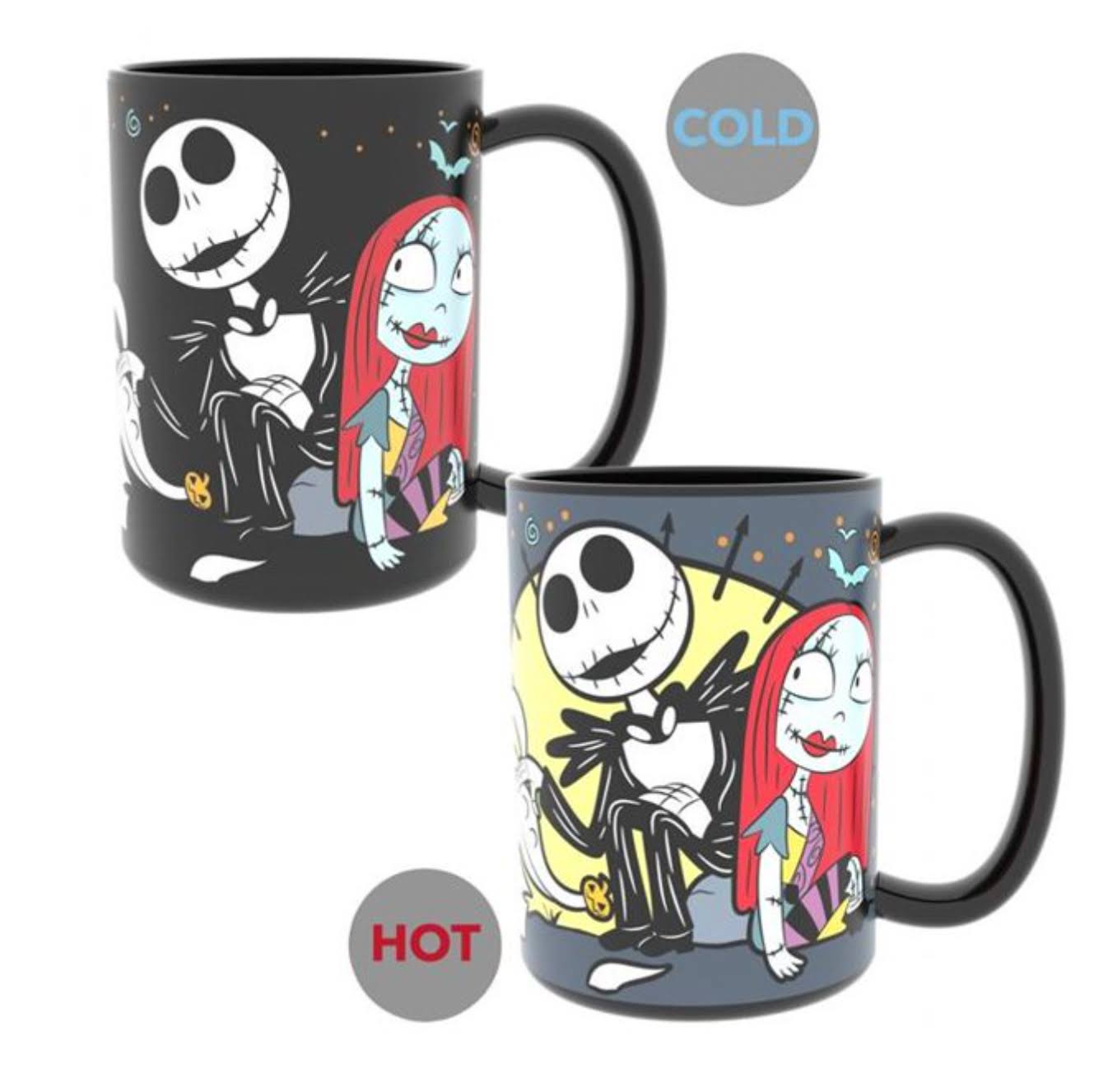 18fbbf186da5474a7e634e456d8a720760e6734f574374c6f9d95493c5583028.jpg Disney The Nightmare Before Christmas 15oz. Color Change Mug Jack, Sally & Zero - Image 1