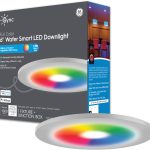 GE Lighting 6 in. 1000 Lumen Round Wafer Shape & Dimmable Cync LED Full Color Canless Smart Downlight - 18W