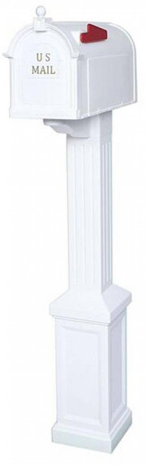 1929d297a54fe7da0f3b1b69e7b96ce979f19fbdfa366884313f3c48dfc32342.jpg Craftsman Mailbox and Post Kit White - Image 1