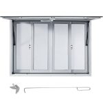 VEVOR Concession Window 53 x 33 inch Aluminum Alloy Food Truck Service Window with 4 Horizontal Sliding Screen Windows & Awning Door & Drag Hook