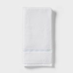 Spa Plush Hand Towel Light Blue Embroidered - Threshold