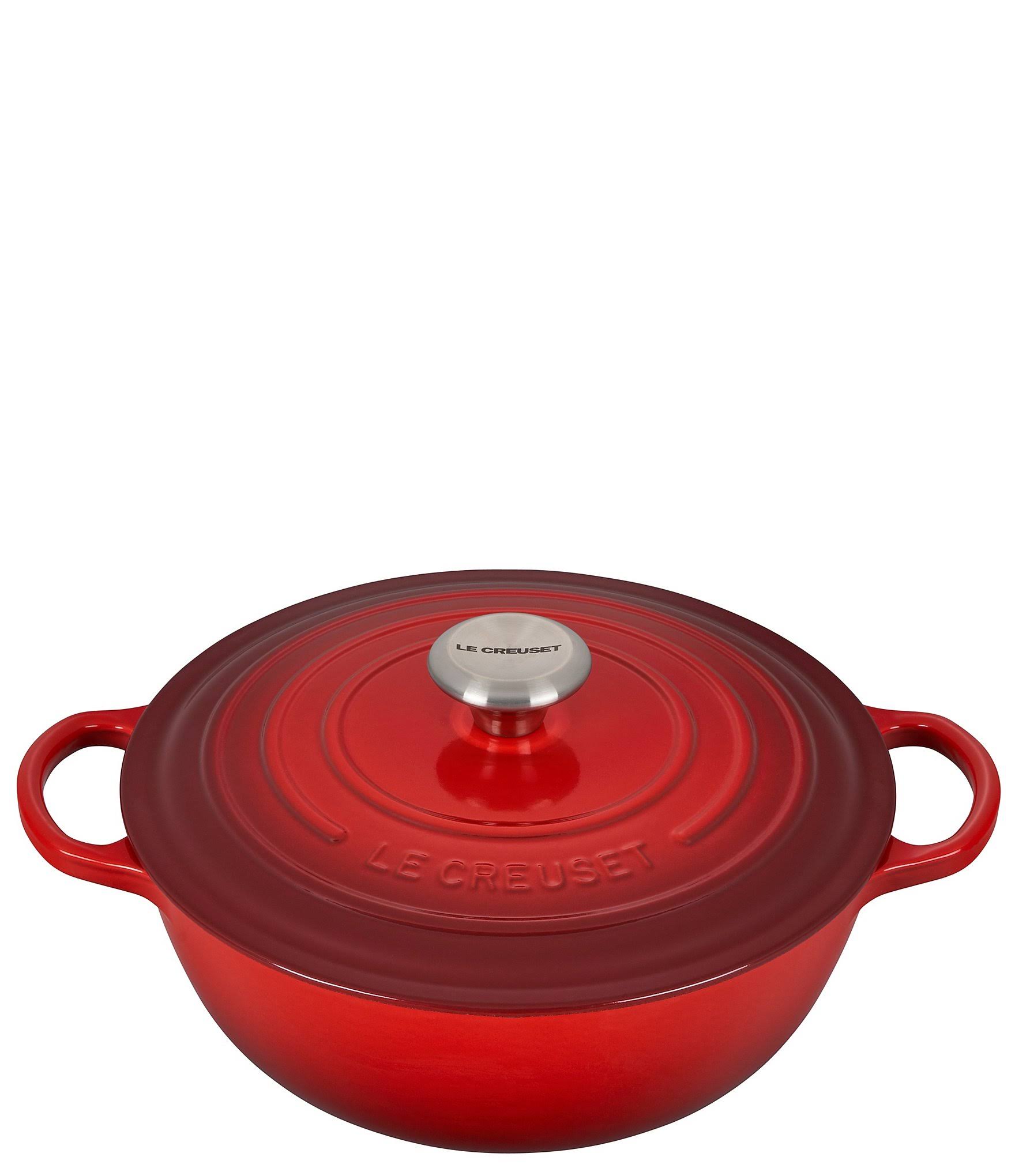 196e8e4ec5dc12b6a59097be9215c20332befefeb6202fcccf380004ad827fc4.jpg Le Creuset Signature Cast Iron 7.5 qt. Cerise Chef's Oven - Image 1