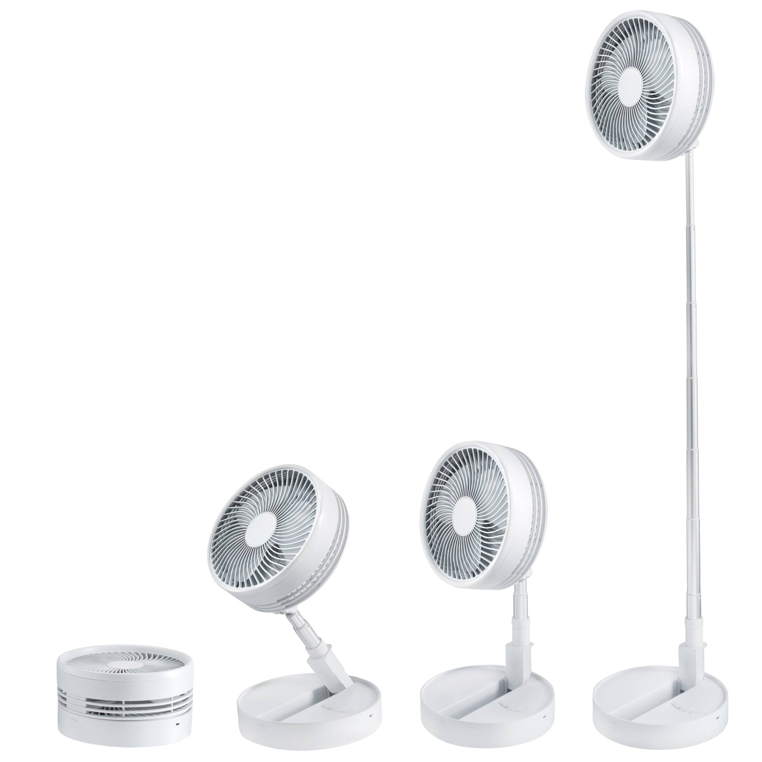 1979201dcb0b194c5a9dc82496221a8678a24c0d90e0ceb71f45034c27732376.jpg My Fold Away Rechargeable Fan, Floor Fan & Table Fan, 2 in 1 - Image 1