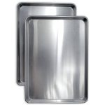 Commercial Quality Cookie Sheet Pan - 2 Pack Aluminum Half Sheet Baking Pan by Saffron & Sage Home Living - This 13x18 Baking Sheet Set Is Rust & Warp