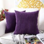 Ayedin Square Throw Pillow Cover Latitude Run Color: Dark Purple