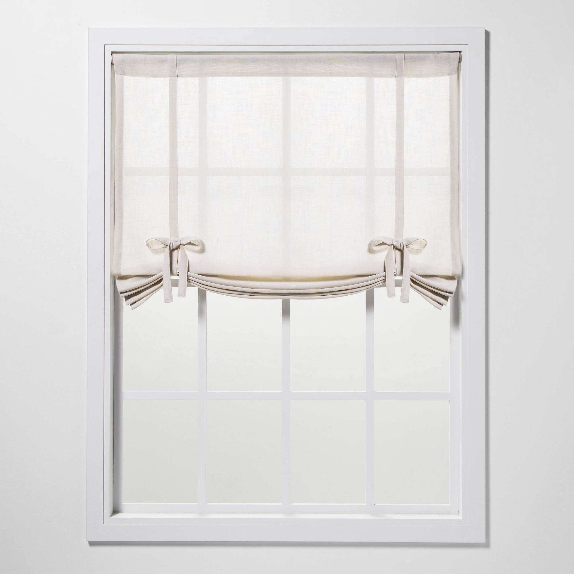 19a2ad320ca0a7dfe56854122e7c00df366d5b8fe94077f68e5cdfe74b1ab31d.jpg 42"x63" Bonaire Light Filtering Balloon Shade Beige - Threshold - Image 1