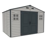 Duramax Woodside Plus 10.5x8 Vinyl Storage Shed [30227]