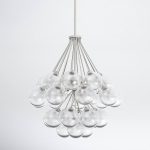 Logan 3 Light Metal Dimmable Sphere Chandelier Finish: Brushed Nickel