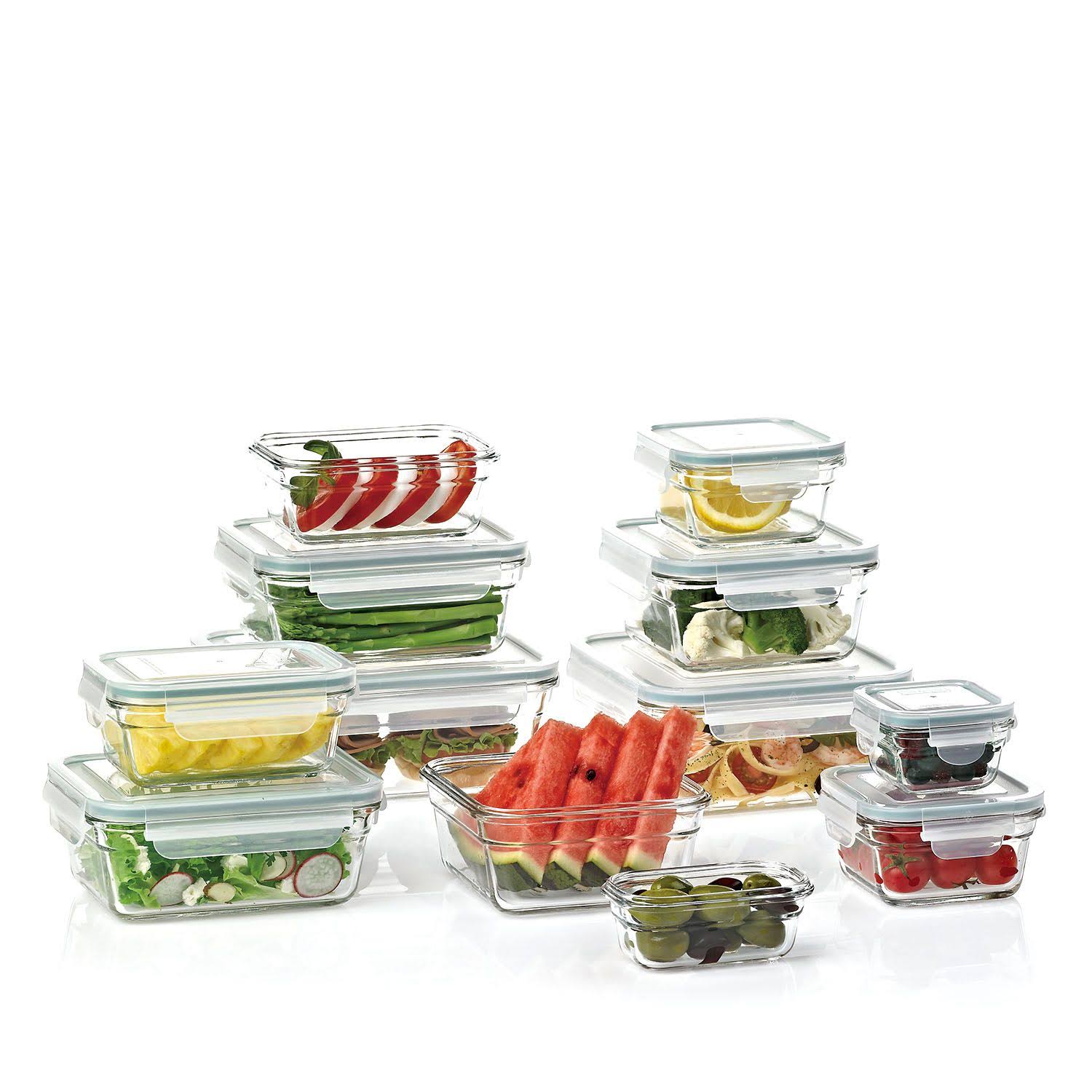 1a474dcb6173226edba686d5fe9d4fca2221614d27be063e297325f5e0ac7345.jpg Members Mark 24-Piece Glass Food Storage Set, Clear - Image 1